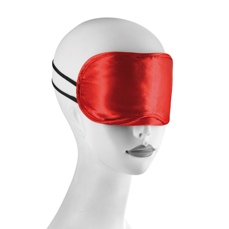 Juego de 2 máscaras de satén rojo y negro